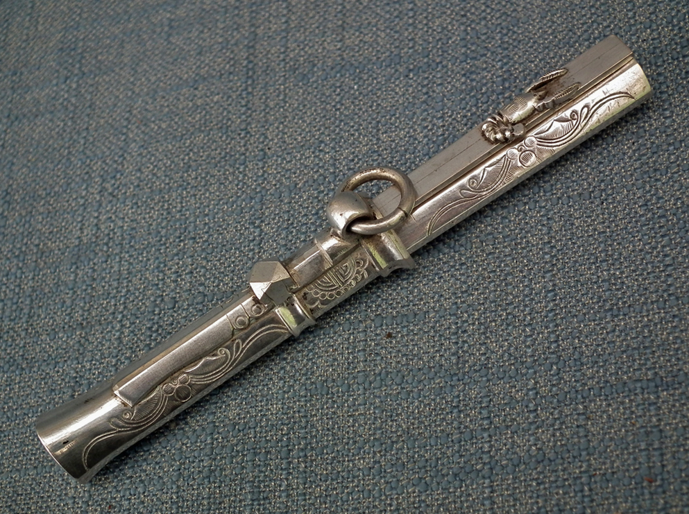 Antique Korean Silver Mounted Knife Dagger Eujangdo  Joseon Dynasty