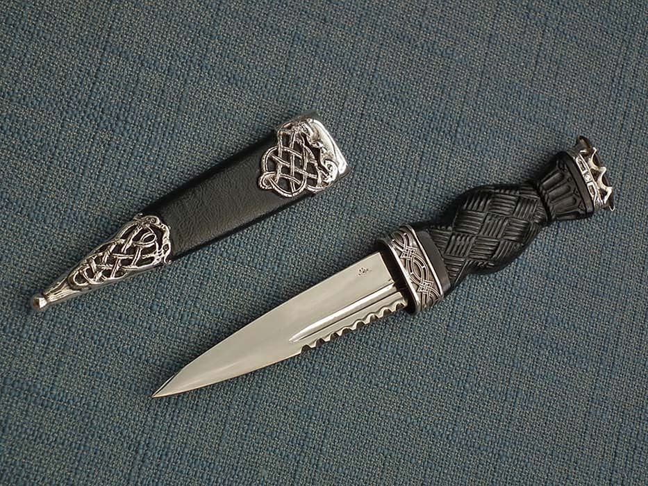 SOLD Scottish Dirk Sgian Dubh With Sterling Silver Mountings