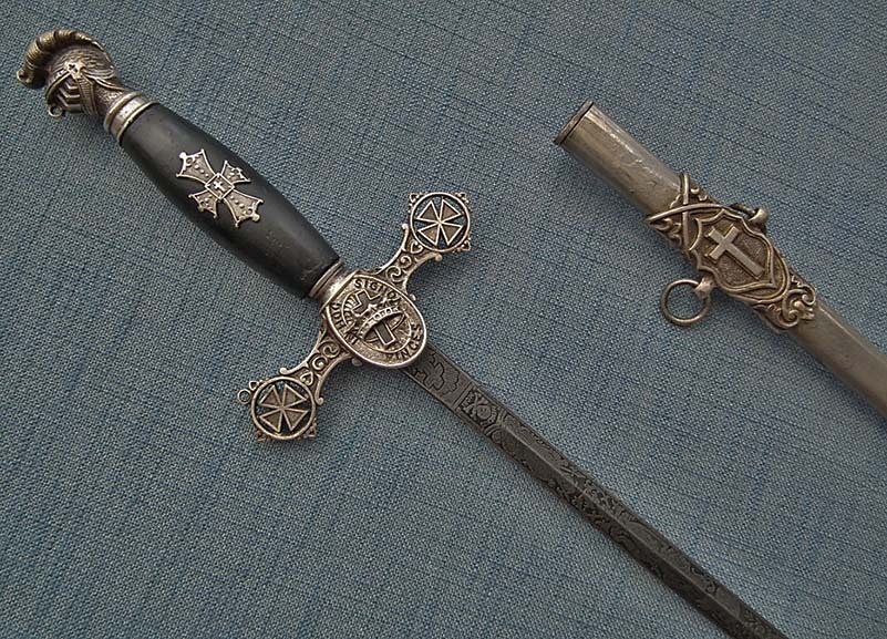 SOLD Antique American Masonic Knights Templar Lodge Freemason Sword