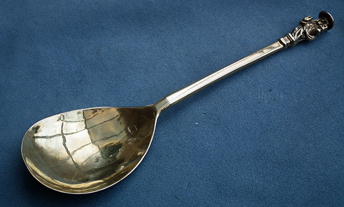 SOLD Antique 18th Century George III English sterling Silver Apostle Spoon William Collings London 1774