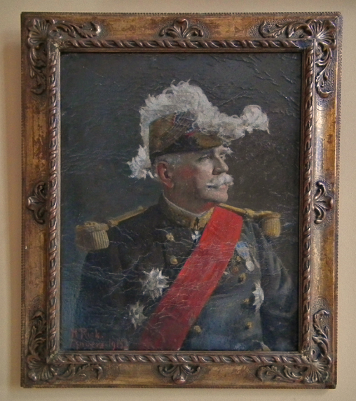 SOLD Antique Painting Portrait French Marshal Joseph Jacques Cesaire Joffre by H. Rick