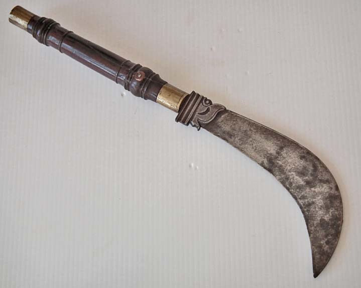 SOLD Rare Antique South Indian Sacrificial Scythe Matchu Axe Sword 17th Century India