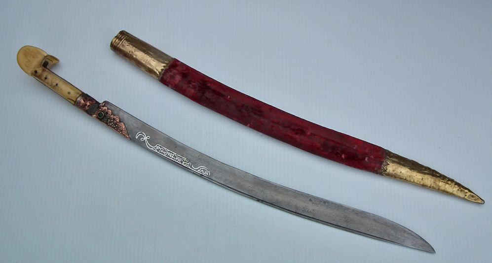 SOLD Antique 19th century Yataghan Turkish Ottoman Islamic Sword Yatagan