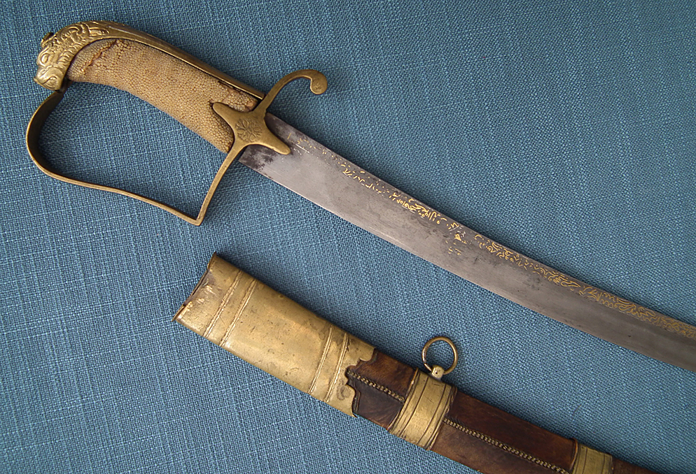 SOLD  Antique 18th Century Russian Hussar Sword With 17th century Crimean Tatar Czeczuga Ordynka Blade