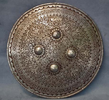 SOLD  Antique Indo Persian Mughal Shield Dhal Separ 18th century