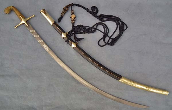 SOLD Antique Turkish Ottoman Islamic sword Shamshir Damascus Steel 18th century