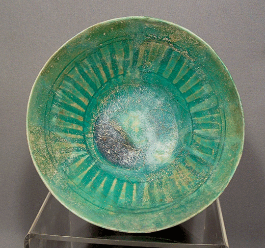 SOLD Antique Persian Ceramic Bowl, Kashan 12th Century