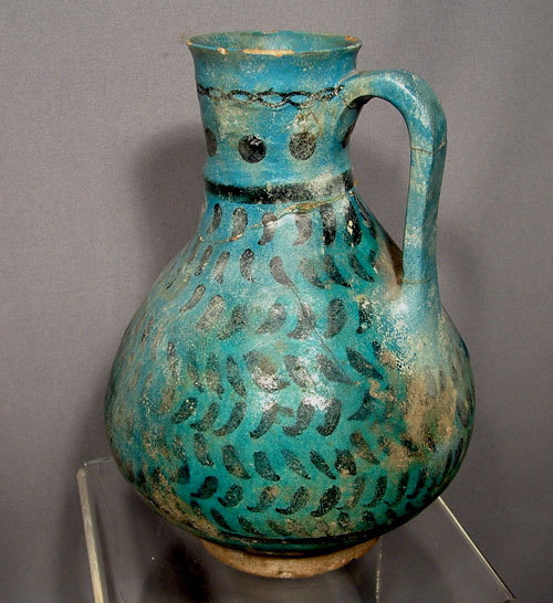 Sold Persian Medieval Islamic Seljuk Kashan Jug 13th Century