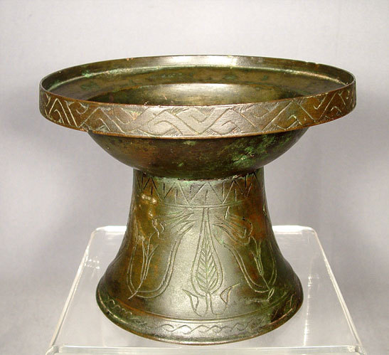SOLD  Turkish Ottoman Bronze  incense-burner Polycandelon 16th century