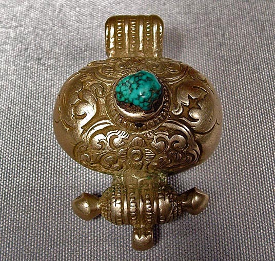 SOLD Antique Tibetan Buddhist Amulet Box Gau