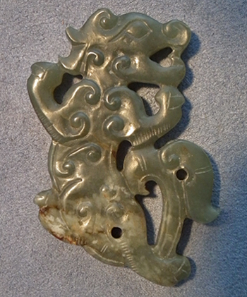 SOLD Antique Chinese Qing Dynasty Jade Tiger pendant