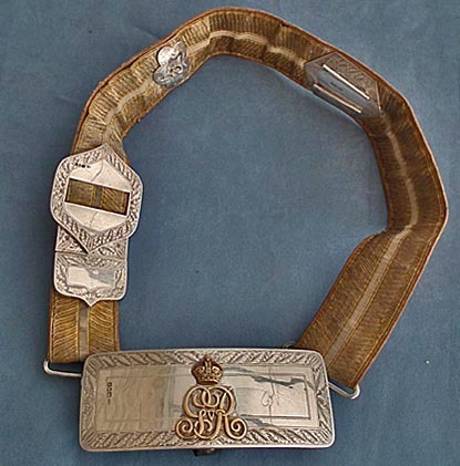 SOLD Antique British George V Officer’s Silver mounted Pouch and Shoulder belt
