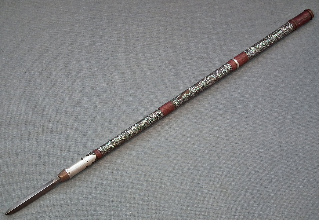 SOLD Antique Edo Period Japanese Samurai Spear Lance Sankaku Yari