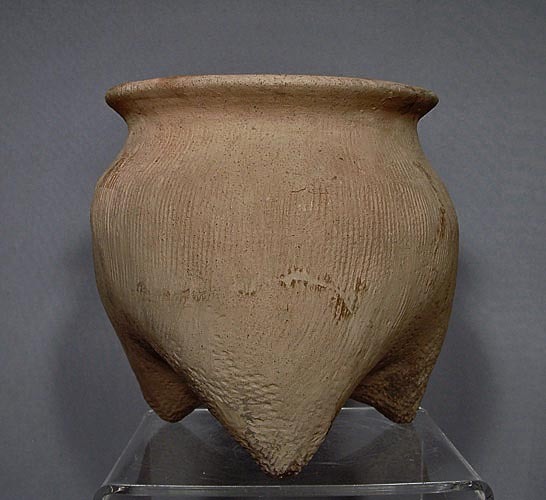 SOLD Antique Chinese, Shang Dynasty (14th -11th century .BC.) Earthenware 'Li' Tripod Vessel