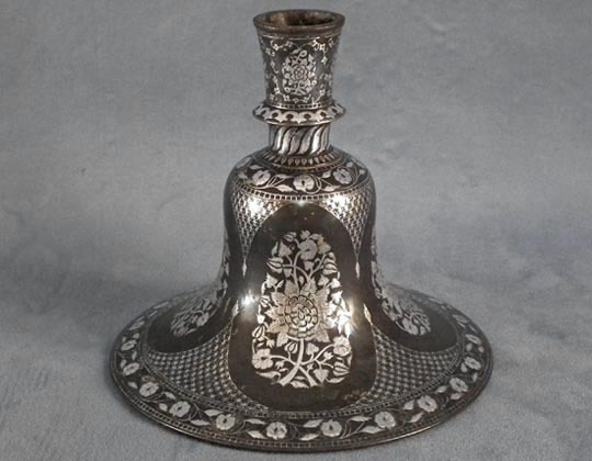 SOLD Antique 18th century Islamic Indian Mughal Bidri Huqqa