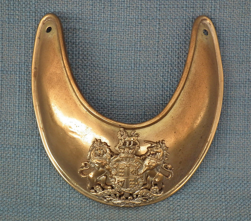 SOLD Antique Early 19th Century British Officer Gorget Of The Foot Guards