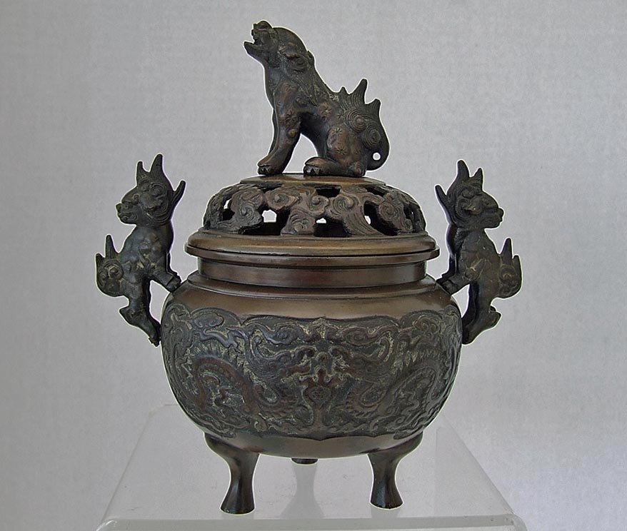 SOLD Antique Chinese Qing Dynasty 17th -19th Century Bronze Incense Burner Censer