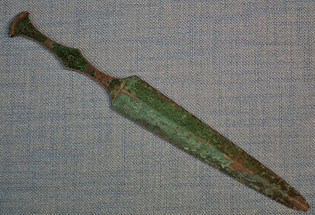 SOLD Ancient Pre-Roman Etruscan Villanovan 9th - 7th Century B.C. Bronze Dagger Sword
