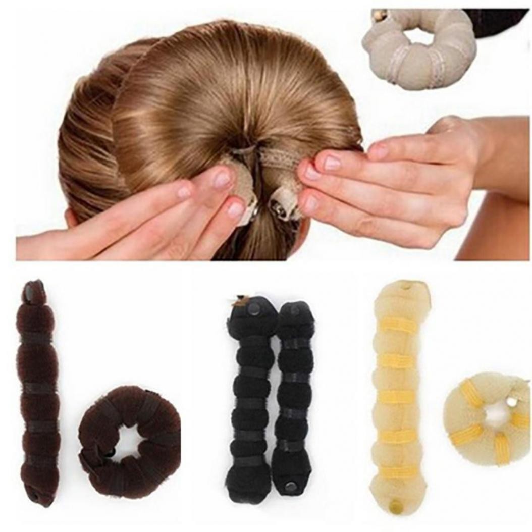 Fashion Caterpillar Shape Women Quick Bun Maker Holder Ball Hair
