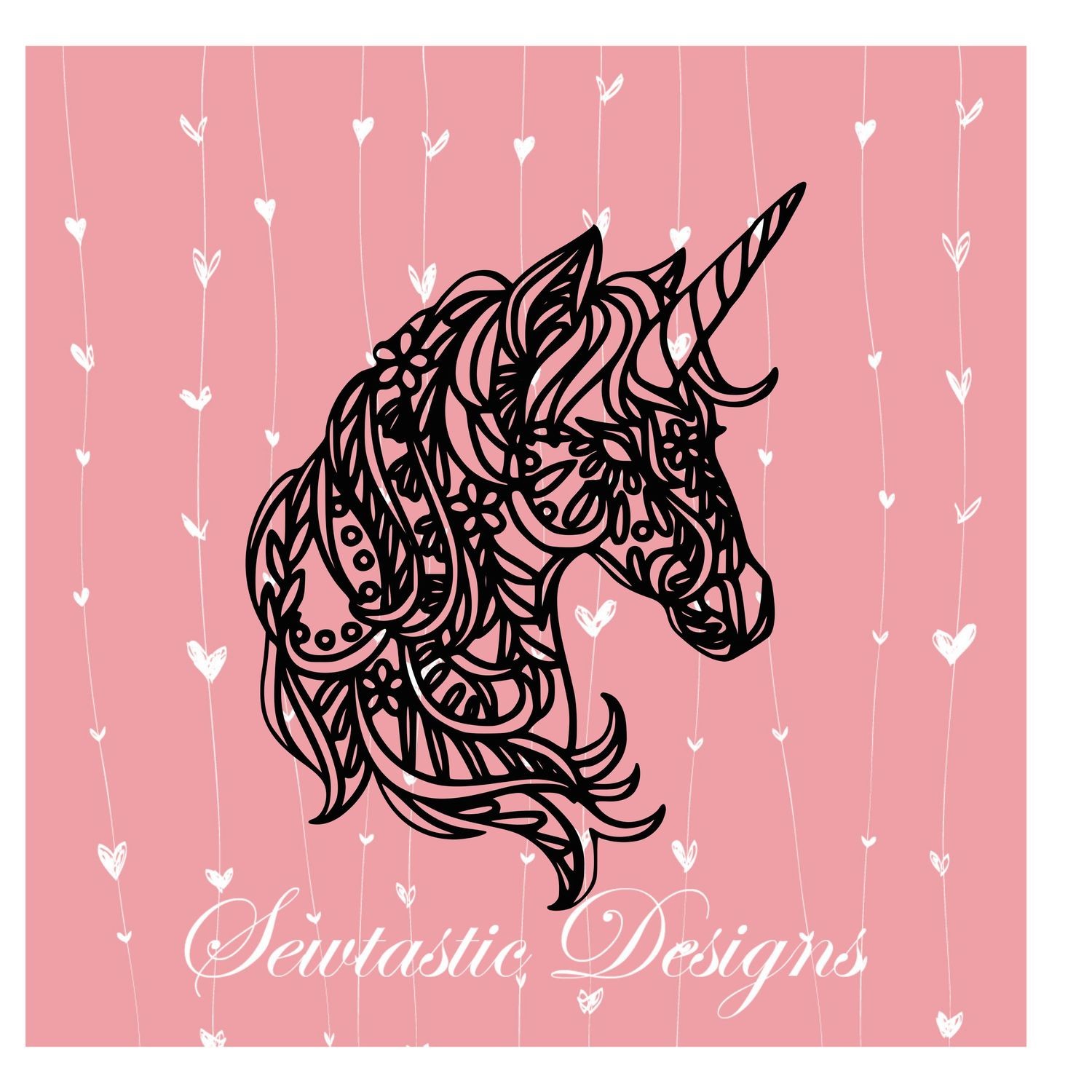 Unicorn Mandala SVG, Unicorn Zentangle SVG, Unicorn SVG ...