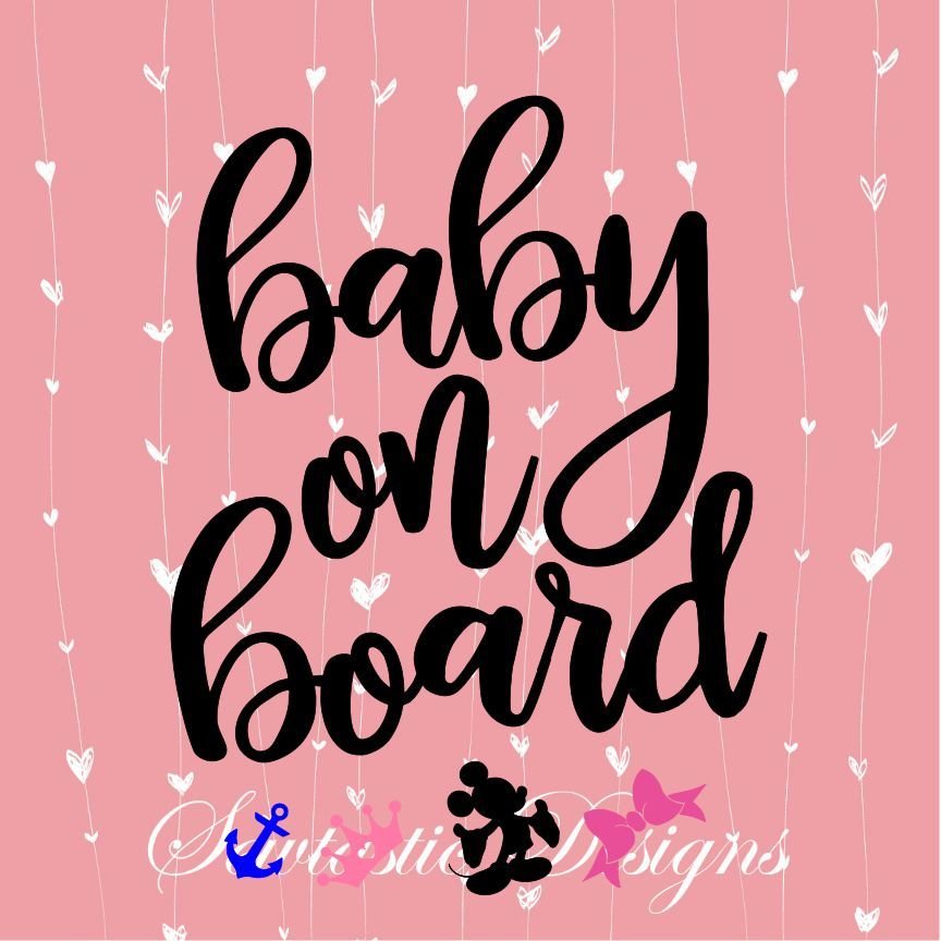Download Baby On Board SVG, Baby SVG, Pregnant SVG, Cut File, Iron ...