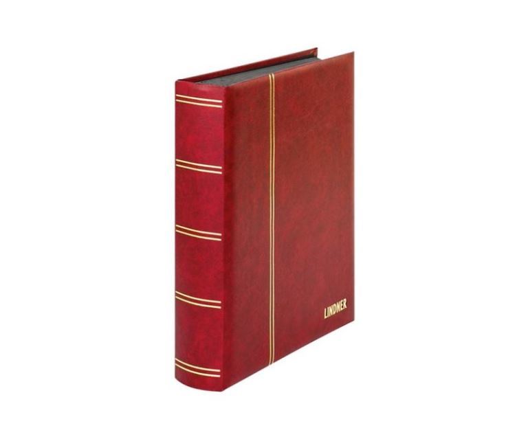 LINDNER. Кляссер серии "ELEGANT" 1169S с 60 чёрными страницами, размер 230х305 мм, красного цвета LINDNER/1169S-R