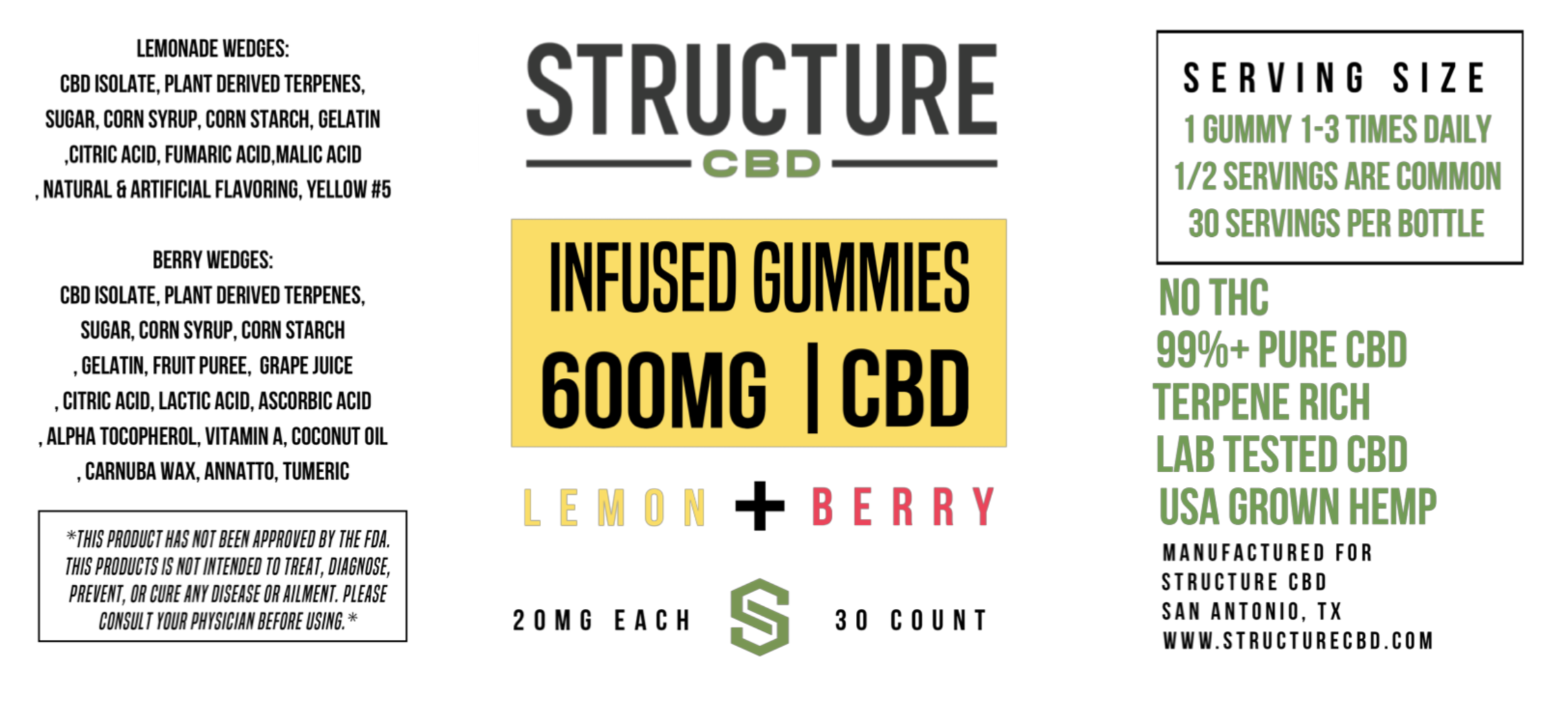 Structure Gummies - Lemon Berry SGUMLEM