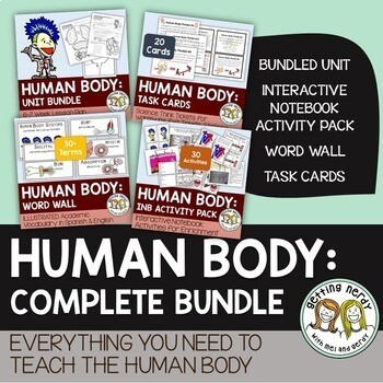 Human Body Systems Complete Bundle - PowerPoint Unit, INB, Task Card, Word Wall Human Body Systems Complete Bundle - PowerPoint Unit, INB, Task Card, Word Wall