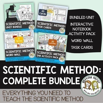 Scientific Method Complete Bundle - PowerPoint Unit, INB, Task Cards, Word Wall Scientific Method Complete Bundle - PowerPoint Unit, INB, Task Cards, Word Wall