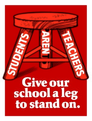 Give our school a leg to stand on. Give our school a leg to stand on.