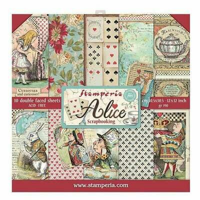 Stamperia Alice - 12 x 12 Paper Pad Stamperia Alice - 12 x 12 Paper Pad