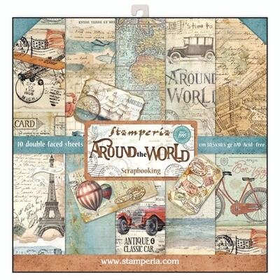 Stamperia Around the World - 12 x 12 Paper Pad Stamperia Around the World - 12 x 12 Paper Pad