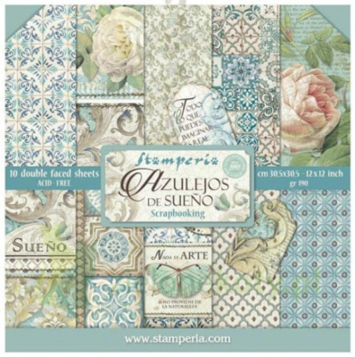 Stamperia Azulejos- 12 x 12 Paper Pad Stamperia Azulejos- 12 x 12 Paper Pad