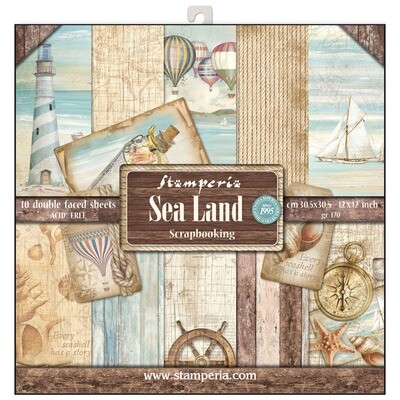 Stamperia Sea Land - 12 x 12 Paper Pad Stamperia Sea Land - 12 x 12 Paper Pad