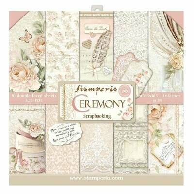 Stamperia Ceremony - 12 x 12 Paper Pad Stamperia Ceremony - 12 x 12 Paper Pad