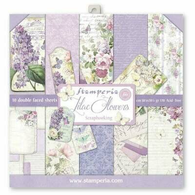 Stamperia Lilac Flowers - 12 x 12 Paper Pad Stamperia Lilac Flowers - 12 x 12 Paper Pad