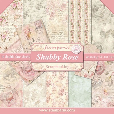 Stamperia Shabby Rose - 12 x 12 Paper Pad Stamperia Shabby Rose - 12 x 12 Paper Pad