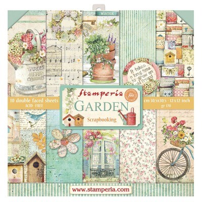 Stamperia Garden - 12 x 12 Paper Pad Stamperia Garden - 12 x 12 Paper Pad