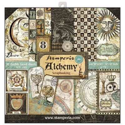 Stamperia Alchemy - 12 x 12 Paper Pad Stamperia Alchemy - 12 x 12 Paper Pad