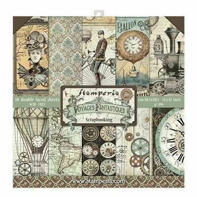 Stamperia Voyages Fantastiques - 12 x 12 Paper Pad Stamperia Voyages Fantastiques - 12 x 12 Paper Pad