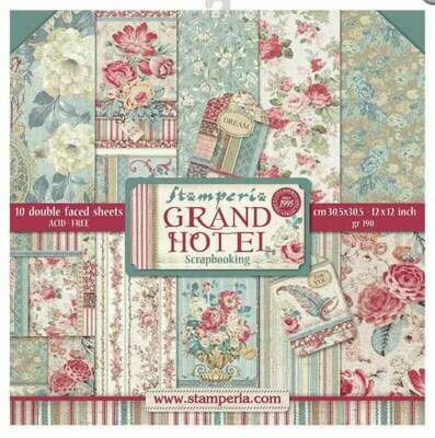 Stamperia Grand Hotel - 12 x 12 Paper Pad Stamperia Grand Hotel - 12 x 12 Paper Pad