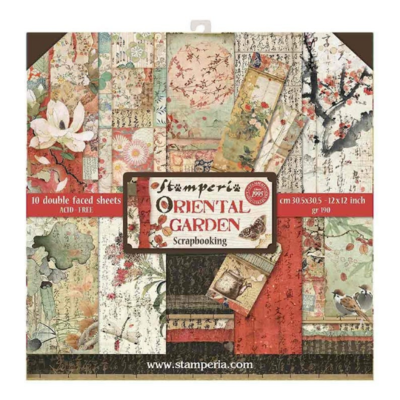 Stamperia Oriental Garden - 12 x 12 Paper Pad Stamperia Oriental Garden - 12 x 12 Paper Pad