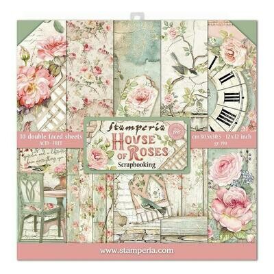 Stamperia House of Roses - 12 x 12 Paper Pad Stamperia House of Roses - 12 x 12 Paper Pad