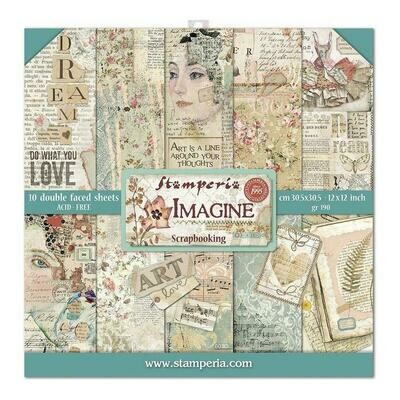 Stamperia Imagine - 12 x 12 Paper Pad Stamperia Imagine - 12 x 12 Paper Pad