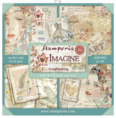 Stamperia XL Imagine - 12 x 12 Paper Pad Stamperia XL Imagine - 12 x 12 Paper Pad