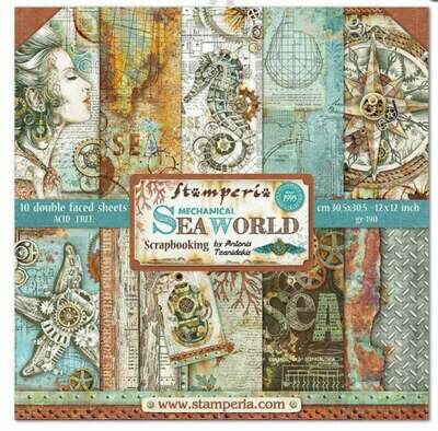 Stamperia Sea World - 12 x 12 Paper Pad Stamperia Sea World - 12 x 12 Paper Pad