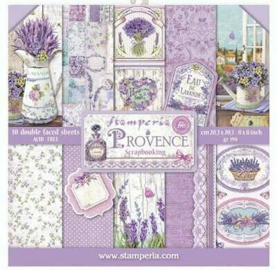 Stamperia Provence - 8 x 8 Paper Pad Stamperia Provence - 8 x 8 Paper Pad