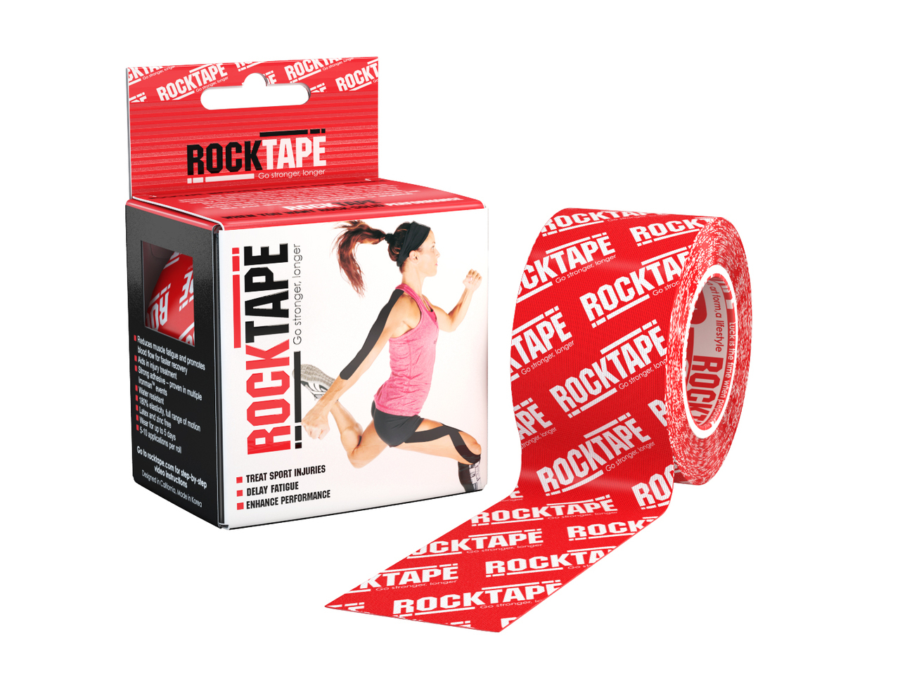 RockTape, 5см х 5м, красный лого RCT100-REDLG-OS