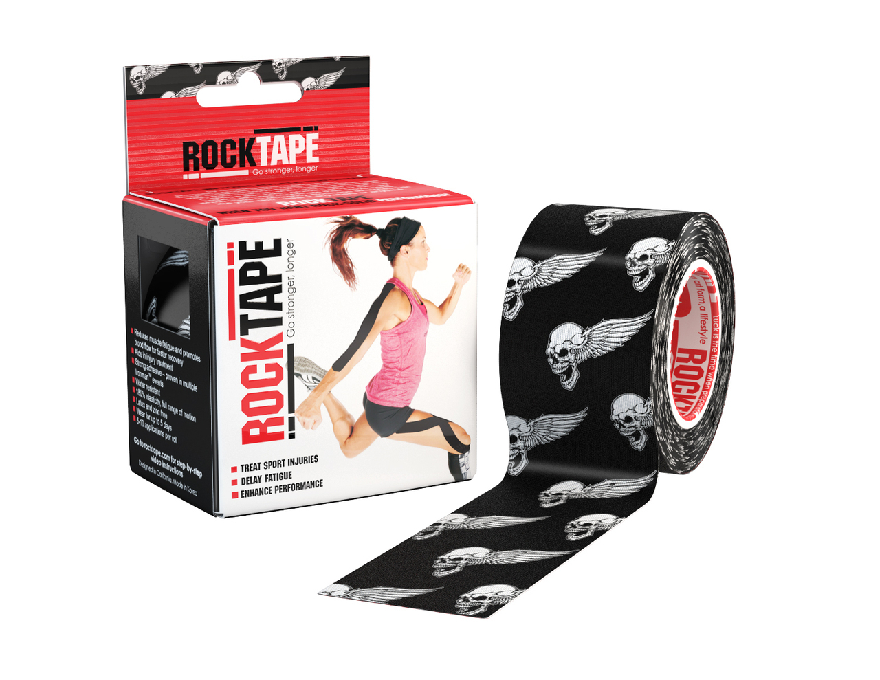 RockTape, 5см х 5м, Black Skull RCT100-SKU-OS