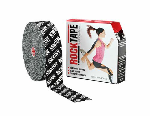 RockTape, 5см x 32м, черный логотип RCT100-BKLG-LG